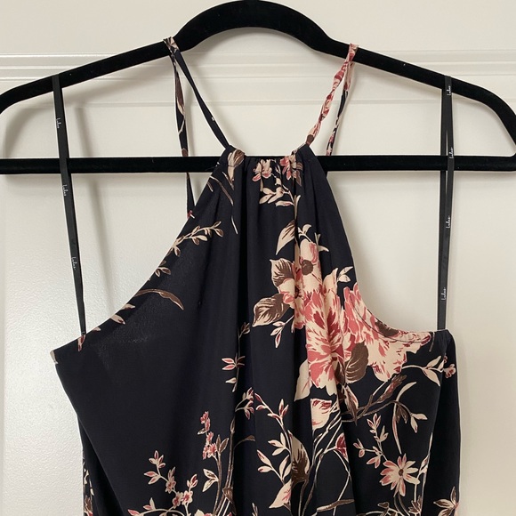 Lulu’s Feel the Music Midnight Blue Floral Print Maxi Dress Size Small NWOT - Picture 7 of 15